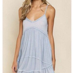 POL All the small things - dusty blue - tunic top dress